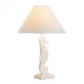 Glowflow 13.5 x 13.5 x 20.5 in. Seahorse Table Lamp; White GL347774